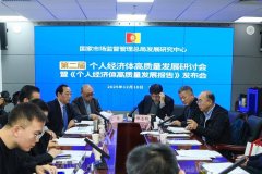 国家市场监督管理总局发展研究中心发布首份《个人经济体高质量发展报告》